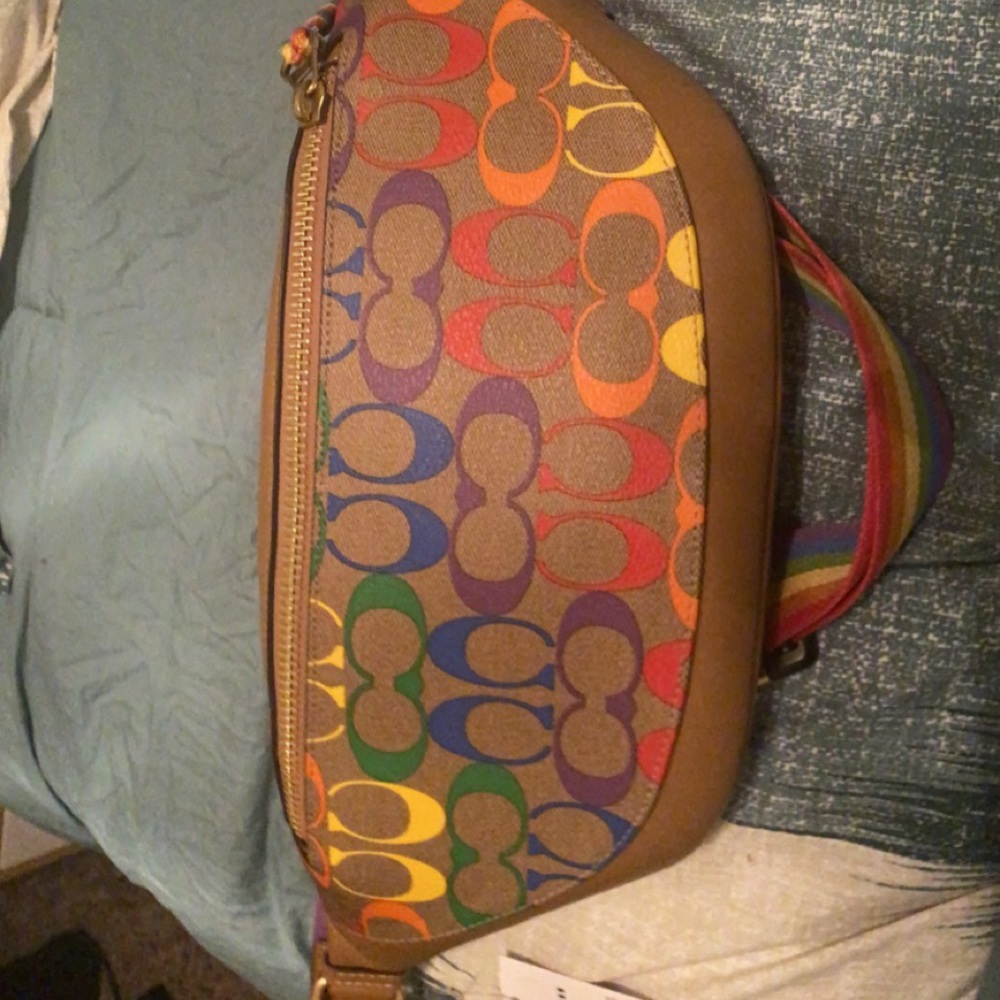 Coach pride rainbow bag brand new huge
